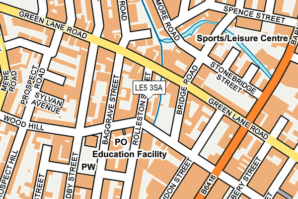 LE5 3SA map - OS OpenMap – Local (Ordnance Survey)