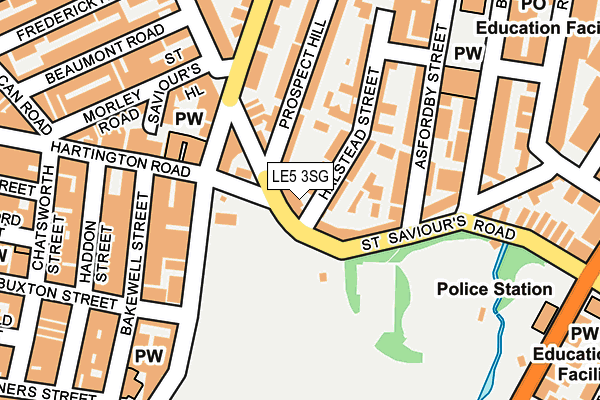 LE5 3SG map - OS OpenMap – Local (Ordnance Survey)