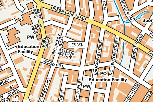 LE5 3SN map - OS OpenMap – Local (Ordnance Survey)