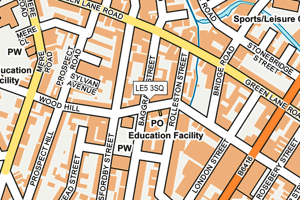LE5 3SQ map - OS OpenMap – Local (Ordnance Survey)