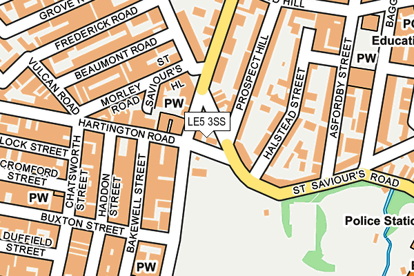 LE5 3SS map - OS OpenMap – Local (Ordnance Survey)