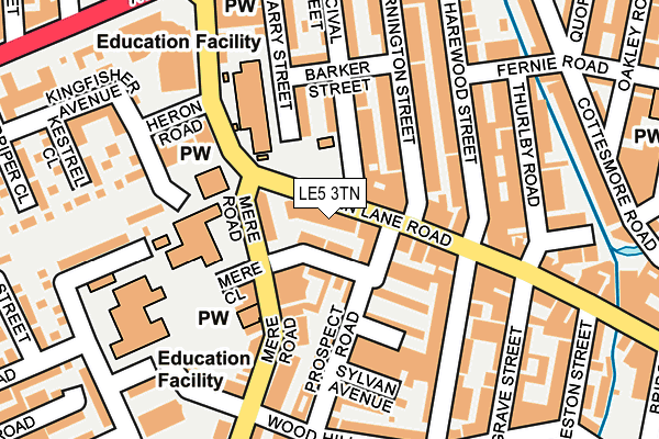 LE5 3TN map - OS OpenMap – Local (Ordnance Survey)