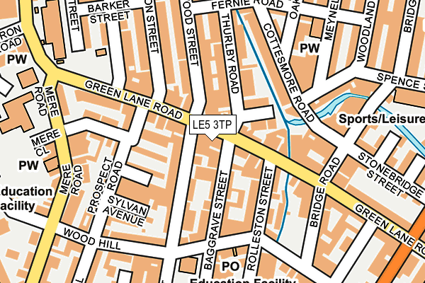 LE5 3TP map - OS OpenMap – Local (Ordnance Survey)