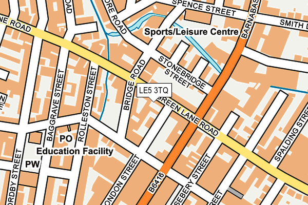 LE5 3TQ map - OS OpenMap – Local (Ordnance Survey)