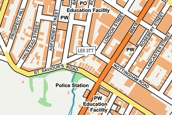 LE5 3TT map - OS OpenMap – Local (Ordnance Survey)