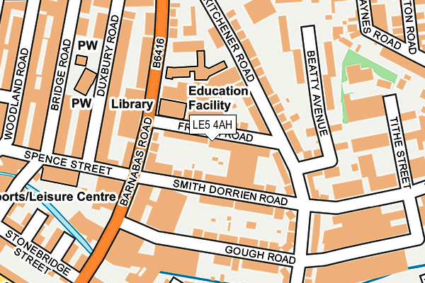 LE5 4AH map - OS OpenMap – Local (Ordnance Survey)