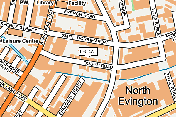 LE5 4AL map - OS OpenMap – Local (Ordnance Survey)