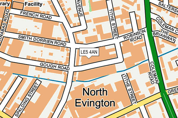 LE5 4AN map - OS OpenMap – Local (Ordnance Survey)