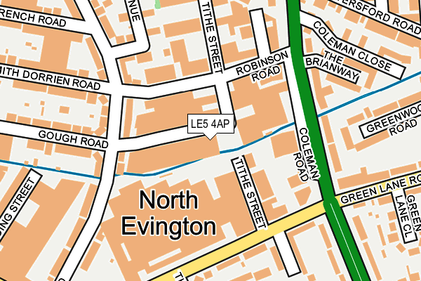 LE5 4AP map - OS OpenMap – Local (Ordnance Survey)