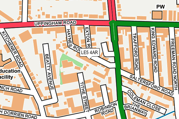 LE5 4AR map - OS OpenMap – Local (Ordnance Survey)