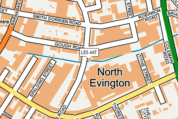 LE5 4AT map - OS OpenMap – Local (Ordnance Survey)