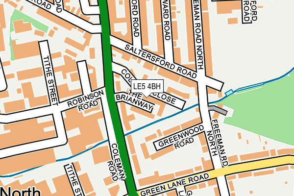 LE5 4BH map - OS OpenMap – Local (Ordnance Survey)
