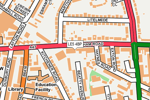 LE5 4BP map - OS OpenMap – Local (Ordnance Survey)