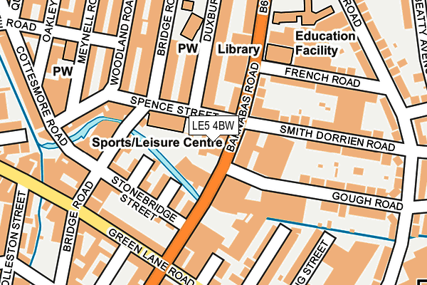 LE5 4BW map - OS OpenMap – Local (Ordnance Survey)