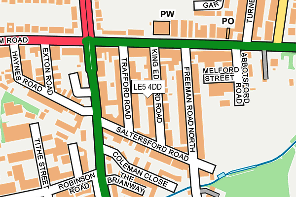 LE5 4DD map - OS OpenMap – Local (Ordnance Survey)