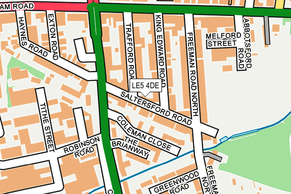 LE5 4DE map - OS OpenMap – Local (Ordnance Survey)