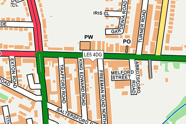 LE5 4DG map - OS OpenMap – Local (Ordnance Survey)