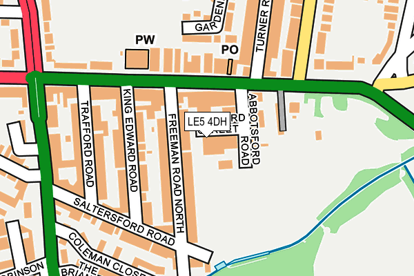 LE5 4DH map - OS OpenMap – Local (Ordnance Survey)