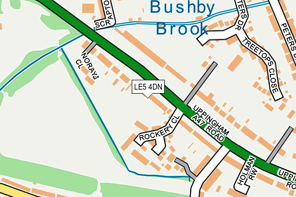 LE5 4DN map - OS OpenMap – Local (Ordnance Survey)