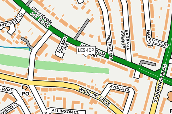 LE5 4DP map - OS OpenMap – Local (Ordnance Survey)