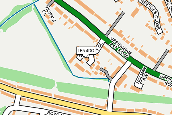 LE5 4DQ map - OS OpenMap – Local (Ordnance Survey)