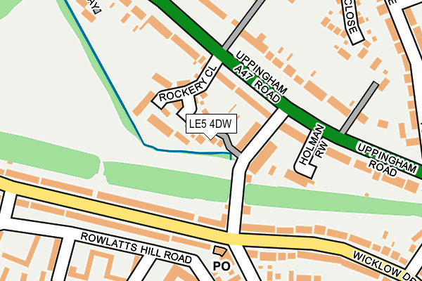 LE5 4DW map - OS OpenMap – Local (Ordnance Survey)