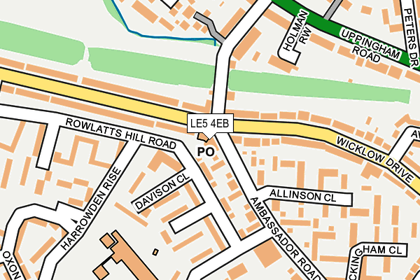 LE5 4EB map - OS OpenMap – Local (Ordnance Survey)