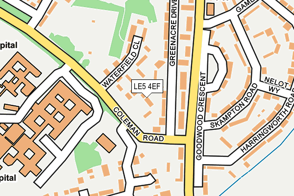 LE5 4EF map - OS OpenMap – Local (Ordnance Survey)