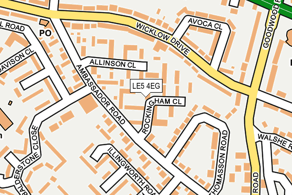 LE5 4EG map - OS OpenMap – Local (Ordnance Survey)