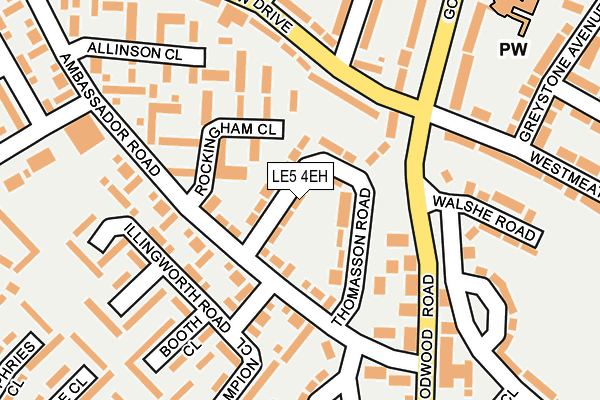 LE5 4EH map - OS OpenMap – Local (Ordnance Survey)