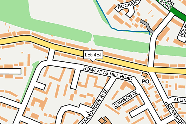 LE5 4EJ map - OS OpenMap – Local (Ordnance Survey)