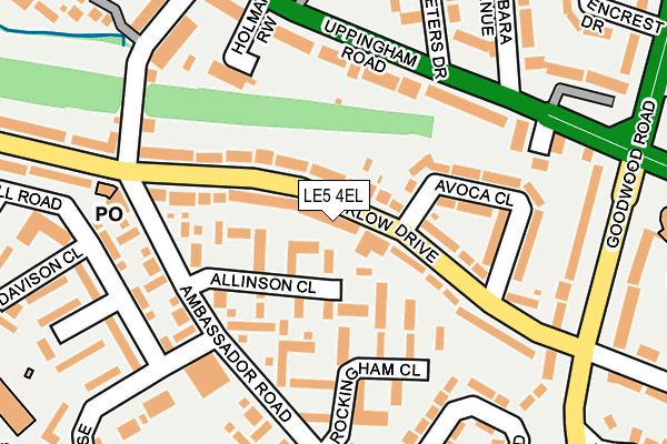 LE5 4EL map - OS OpenMap – Local (Ordnance Survey)