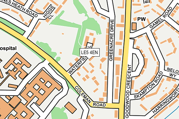 LE5 4EN map - OS OpenMap – Local (Ordnance Survey)