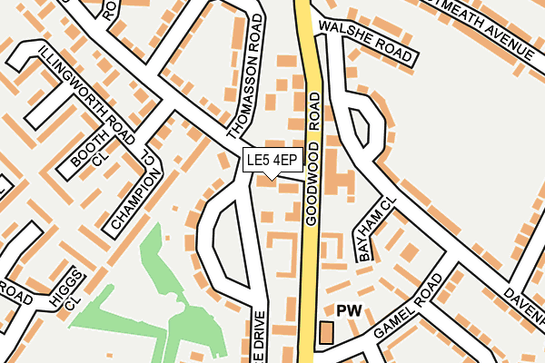 LE5 4EP map - OS OpenMap – Local (Ordnance Survey)