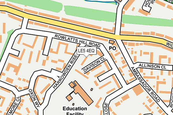 LE5 4EQ map - OS OpenMap – Local (Ordnance Survey)