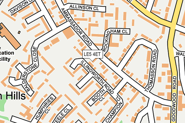 LE5 4ET map - OS OpenMap – Local (Ordnance Survey)