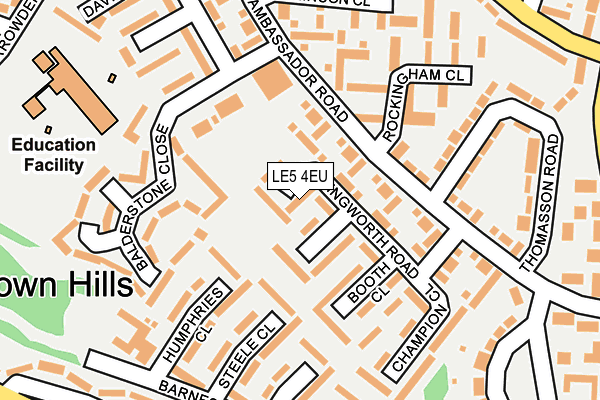 LE5 4EU map - OS OpenMap – Local (Ordnance Survey)