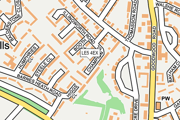 LE5 4EX map - OS OpenMap – Local (Ordnance Survey)