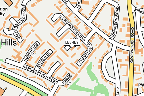 LE5 4EY map - OS OpenMap – Local (Ordnance Survey)