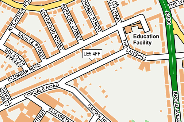 LE5 4FF map - OS OpenMap – Local (Ordnance Survey)