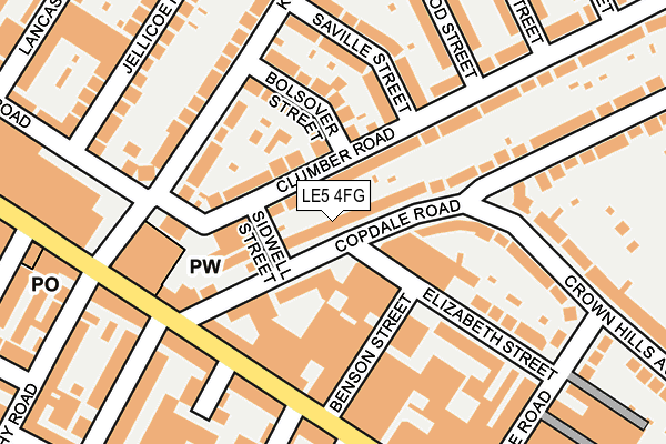 LE5 4FG map - OS OpenMap – Local (Ordnance Survey)