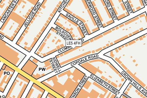 LE5 4FH map - OS OpenMap – Local (Ordnance Survey)