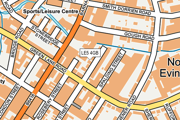 LE5 4GB map - OS OpenMap – Local (Ordnance Survey)