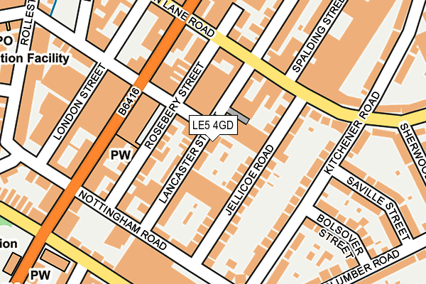 LE5 4GD map - OS OpenMap – Local (Ordnance Survey)