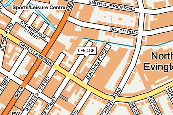 LE5 4GE map - OS OpenMap – Local (Ordnance Survey)