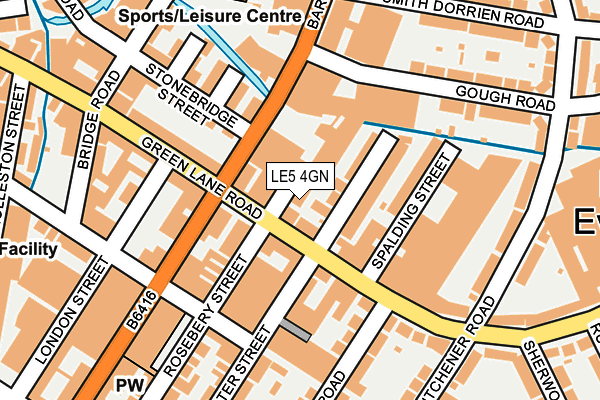 LE5 4GN map - OS OpenMap – Local (Ordnance Survey)