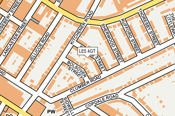 LE5 4GT map - OS OpenMap – Local (Ordnance Survey)