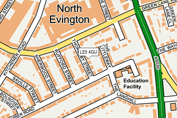 LE5 4GU map - OS OpenMap – Local (Ordnance Survey)