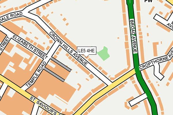 LE5 4HE map - OS OpenMap – Local (Ordnance Survey)