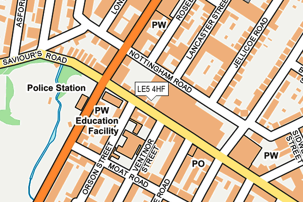 LE5 4HF map - OS OpenMap – Local (Ordnance Survey)